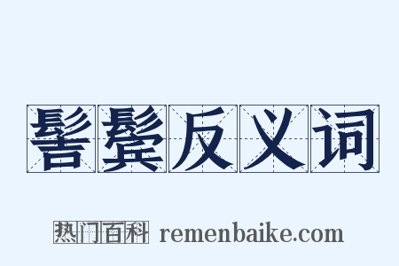 髻鬓反义词是什么意思的图片